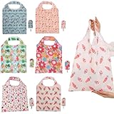 QSLKI 6 Stück Wiederverwendbare Einkaufstasche, 60cm*38cm Faltbare...