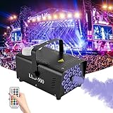 Nebelmaschine Mini Disco Rauchmaschinen mit 18 LED RGB Party Lichtern, 500W und...