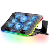 Laptop Kühler RGB Gaming Notebook Kühlpads für Schreibtisch und Schoß,...