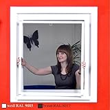 Premium Slim Fliegengitter für Fenster als Alubausatz mit Fiberglasgewebe -...