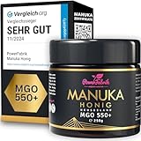 Manuka Honig | MGO 550+ | 250g | Das ORIGINAL aus NEUSEELAND | IM GLAS | PUR,...