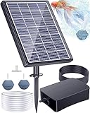 Biling Solar Teichbelüfter mit akku, 2.5W Solar Sauerstoffpumpe für Teich...