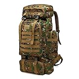 Groß Rucksack 60l - 80l, Outdoor Military Rucksack fur Herren Camouflage...