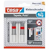 tesa Klebeschraube für Tapeten und Putz (verstellbar, 1kg)