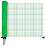 Signstek Weidezaun, mobiler Zaun 90 cm hoch, 25m lang, 15 Pfähle, Gartennetz,...