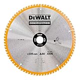 DEWALT DT1184-QZ Bau Kreissägeblatt Stationaer 305x30x2.41 80WZ 7°