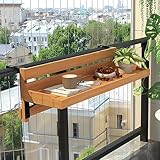 ZENSTYW Balkonhängetisch Klappbar,Höhenverstellbarer Balkonklapptisch...