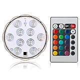 Multicolor Fernbedienung RGB LED-Unterwasserbeleuchtung,Wasserdichte Farbwechsel...