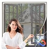 Fliegengitter Fenster Magnet, DIY Insektenschutz Magnetfenster, Zuschneidbar bis...
