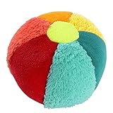 Fehn Rasselball bunt - Greif-Spielball mit Materialmix & Rassel zum Werfen,...