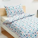 Amazon Basics Wendbarer Mikrofaser-Bettbezug für Kinder, 100 x 135 cm, mit 1...