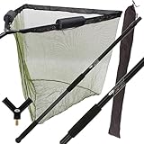 106,7 cm Karpfen Angeln Kescher mit Dual Net Float System, 2 m Griff Deluxe...