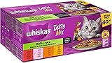 WHISKAS 1+ Katzenfutter nass - ab 1 Jahr - 40x85g Portionsbeutel -...