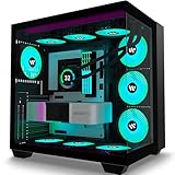 AMANSON PC Gehäuse- vorinstalliert 9 ARGB-Lüfter, ATX Mid Tower Gaming...