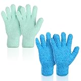 LXUEJIE 2 Paar Mikrofaser Staubhandschuhe, Mikrofaser Handschuhe Putzhandschuhe...