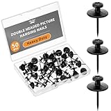 Mr. Pen - Doppelkopf-Bilder-Aufhängenägel, 50 Stück, Schwarz, Bildernägel,...
