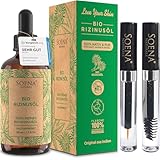 BIO RIZINUSÖL 100% REIN Kaltgepresst | Wimpernfläschen Kit | Für Haare...