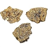 Yerleomit Pyrit Stein Natürliche Katzengold, 3 PCS Pyrit Stein Pyrit Katzengold...