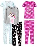 Simple Joys by Carter's Mädchen 6-Piece Snug Fit Cotton Pajama Set Pyjamaset,...