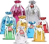 MAMUNU Weihnachten Drawstring Geschenk Taschen, Geschenktüten Bunt Foile, 15...