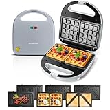 Aigostar Sandwich maker 3 in 1, Sandwich Maker, Kontaktgrill, Waffeleisen 3 in...