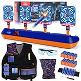 Lehoo Castle Geschenk Jungen 5 6 7 8 Jahre, Nerf Zielscheibe mit Weste Jungs...