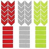 Piriuuo 60 Stück Reflektoren Aufkleber, Reflektor Aufkleber Sicherheit Warnband...