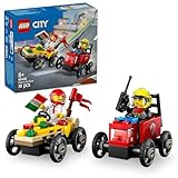 LEGO City Pizzalieferwagen vs. Löschauto - Seifenkisten Spielzeug für Mädchen...