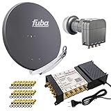 Fuba DAA 850 A Sat Anlage Aluminium Satellitenschüssel Anthrazit mit PremiumX...