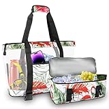 JNUYISW Badetaschen Strandtaschen,Doppelschicht Mesh Badetasche Xxl Faltbar mit...