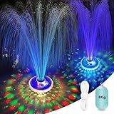 LanBlu Springbrunnen Pool Schwimmend mit Unterwasser Lichter, Wiederaufladbare...