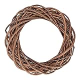 Ideen mit Herz Weidenkranz | Ø 30 cm, 6 cm hoch | ungeschälte, dunkelbraune...