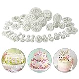 Soleebee 33-Teiliges Fondant Ausstecher Set Ausstechformen für Blume Formen Set...