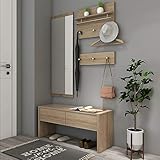 Style home 4tlg. Garderobenset Flurgarderobe Wandgarderobe Holz...