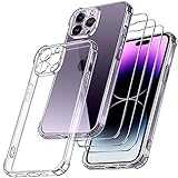 ivoler 4 in 1 Klar Hülle für iPhone 14 Pro Max 6.7 Zoll, 1 Handyhülle mit 3...