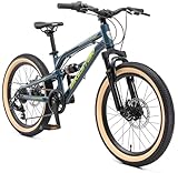 BIKESTAR Kinder Fahrrad Aluminium Fully Mountainbike 7 Gang Shimano,...