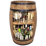 weeco Bar Schränk LED. Weinregal Weinschrank XL. Fass Vintage deko Wohnzimmer....