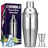 GWHOLE Cocktailshaker Set Cocktailmixer 750ml Bar Zubehör Edelstahl mit...