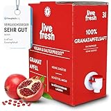 LiveFresh Granatapfelsaft Kaltgepresst¹ - 3 Liter | 100% Granatapfel Direktsaft...