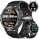 Smartwatch Herren, 1.45' HD Smart Watch Herren mit Anrufe tätigen/Empfangen,...