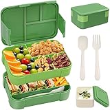 BIBURY Lunchbox, 1550ml Auslaufsichere Stapelbare Bento Box für Kinder &...