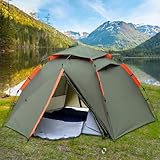 Camping Zelt Pop Up Zelte 2-4 Personen 300x240x145 cm PU5000 Doppelschicht...