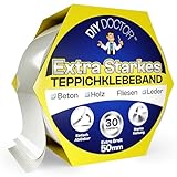 DIY Doctor XL Doppelseitiges Klebeband Extrastark, Robustes Teppichklebeband –...