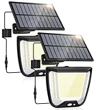 spqment Solarlampen Strahler Außen LED mit Bewegungsmelder - 288 LED Solar...