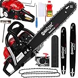 MalTec Benzin- Motorsäge- Kettensäge MasterCut5700W | 5,7PS | 58CC | 2x Ketten...