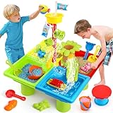 Mini Tudou Wassertisch Kinder Outdoor,4 In 1 Wasserspieltisch mit 33PCS...