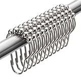 20 STK Gardinenhaken für Ringe, Edelstahl Duschvorhang Haken mit Kugel...