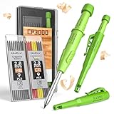 Nicpro CP3000 Zimmermannsbleistifte mit Spitzer, 2,8 mm Druckbleistift mit 19...