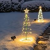 Weihnachtsbaum Beleuchtung Aussen Solar, Weihnachtsdeko Aussen Solar Wetterfest...