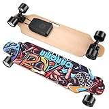 Caroma Elektrisches Skateboard, 90 cm, elektrisches Longboard mit Fernbedienung,...